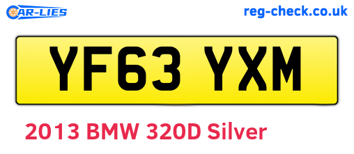 YF63YXM are the vehicle registration plates.