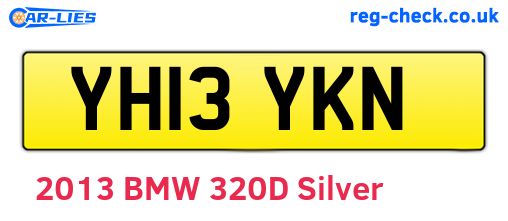 YH13YKN are the vehicle registration plates.