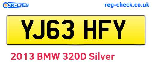 YJ63HFY are the vehicle registration plates.