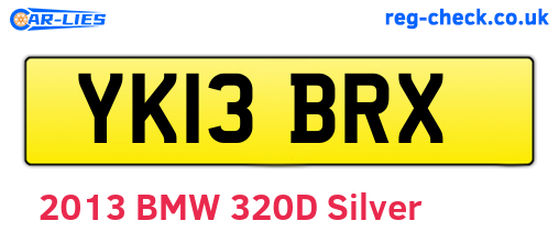 YK13BRX are the vehicle registration plates.
