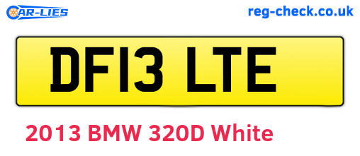DF13LTE are the vehicle registration plates.