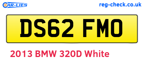 DS62FMO are the vehicle registration plates.