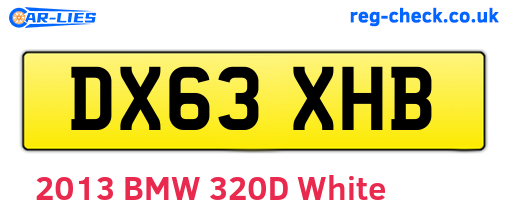 DX63XHB are the vehicle registration plates.