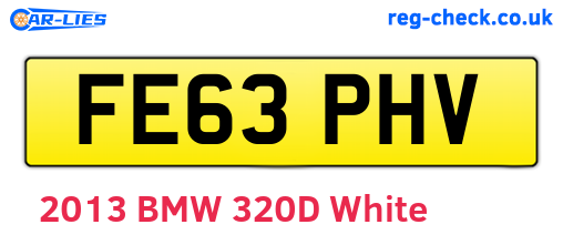 FE63PHV are the vehicle registration plates.