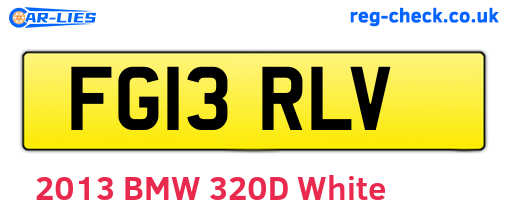 FG13RLV are the vehicle registration plates.