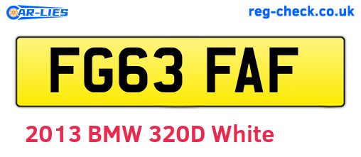 FG63FAF are the vehicle registration plates.