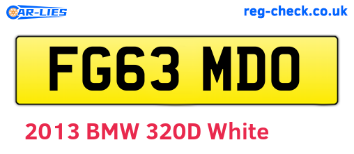 FG63MDO are the vehicle registration plates.