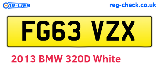 FG63VZX are the vehicle registration plates.
