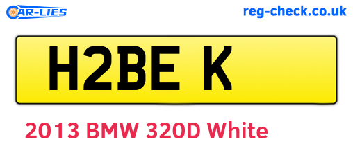 H2BEK are the vehicle registration plates.