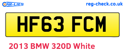 HF63FCM are the vehicle registration plates.