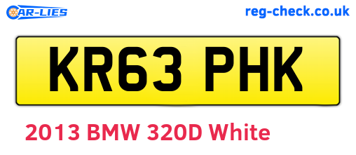 KR63PHK are the vehicle registration plates.