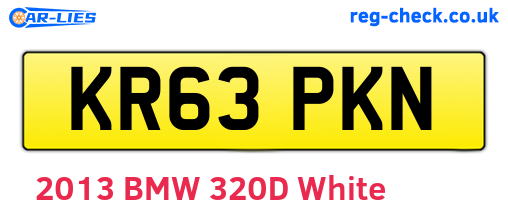 KR63PKN are the vehicle registration plates.