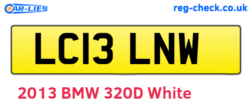 LC13LNW are the vehicle registration plates.