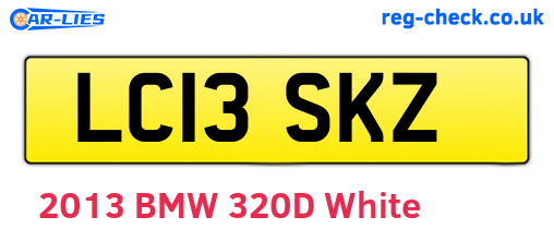LC13SKZ are the vehicle registration plates.