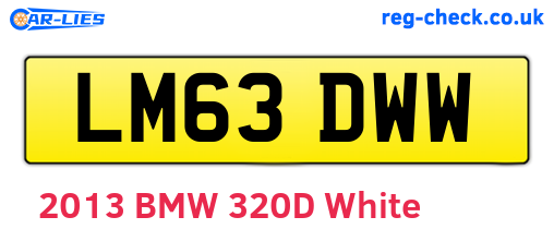 LM63DWW are the vehicle registration plates.
