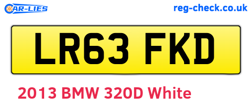 LR63FKD are the vehicle registration plates.