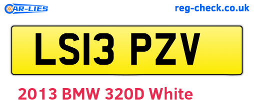 LS13PZV are the vehicle registration plates.