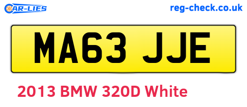 MA63JJE are the vehicle registration plates.