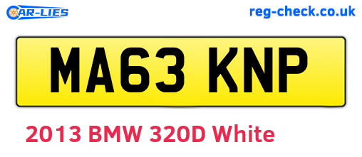 MA63KNP are the vehicle registration plates.
