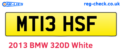 MT13HSF are the vehicle registration plates.