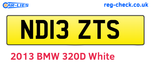 ND13ZTS are the vehicle registration plates.
