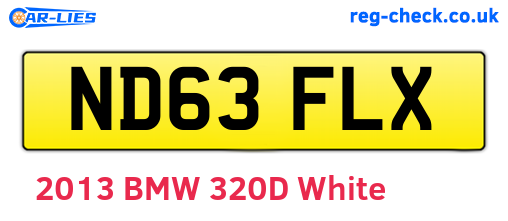 ND63FLX are the vehicle registration plates.