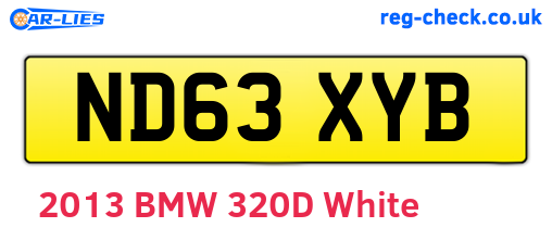ND63XYB are the vehicle registration plates.