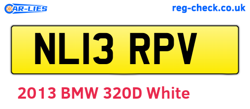 NL13RPV are the vehicle registration plates.