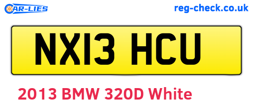 NX13HCU are the vehicle registration plates.