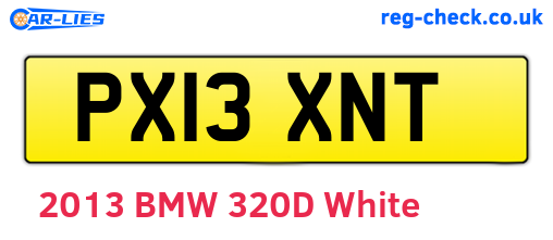 PX13XNT are the vehicle registration plates.