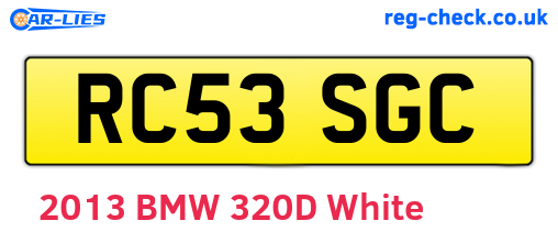 RC53SGC are the vehicle registration plates.