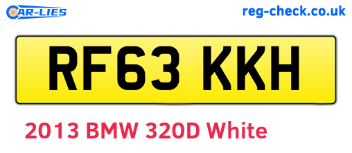 RF63KKH are the vehicle registration plates.