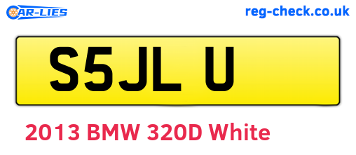 S5JLU are the vehicle registration plates.