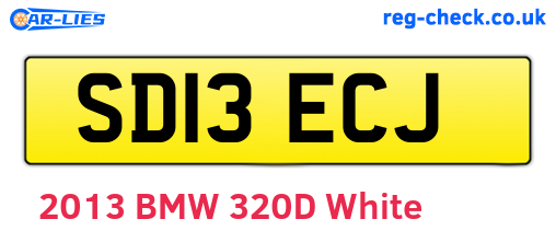 SD13ECJ are the vehicle registration plates.