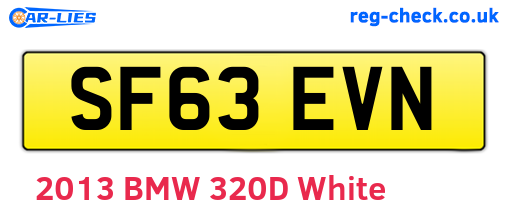 SF63EVN are the vehicle registration plates.
