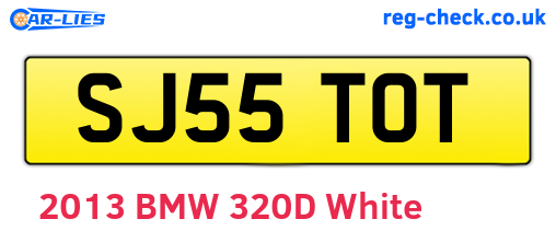SJ55TOT are the vehicle registration plates.