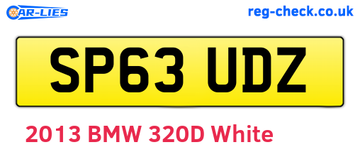 SP63UDZ are the vehicle registration plates.