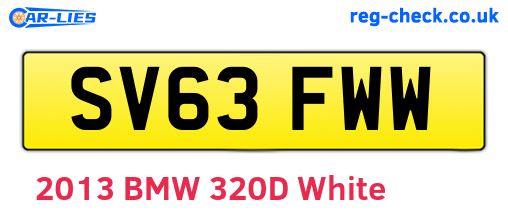SV63FWW are the vehicle registration plates.