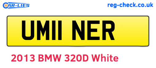 UM11NER are the vehicle registration plates.