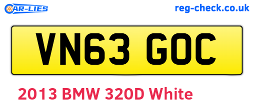 VN63GOC are the vehicle registration plates.