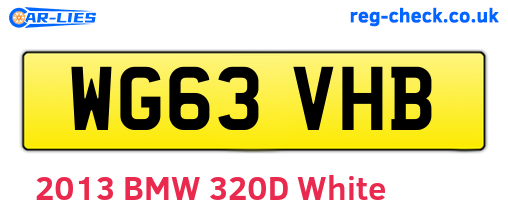 WG63VHB are the vehicle registration plates.