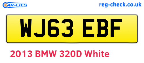 WJ63EBF are the vehicle registration plates.