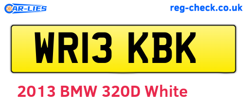 WR13KBK are the vehicle registration plates.