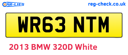 WR63NTM are the vehicle registration plates.