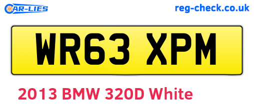 WR63XPM are the vehicle registration plates.