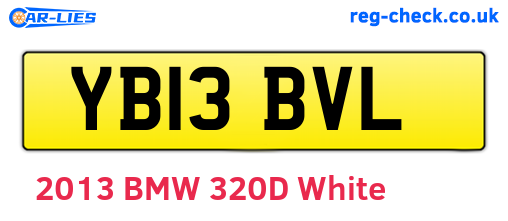 YB13BVL are the vehicle registration plates.