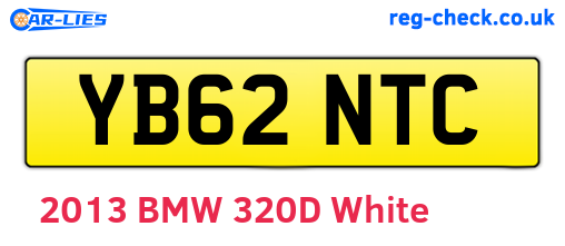 YB62NTC are the vehicle registration plates.