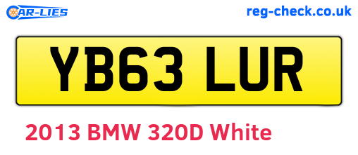 YB63LUR are the vehicle registration plates.