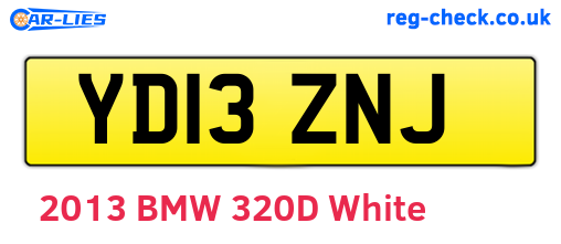 YD13ZNJ are the vehicle registration plates.