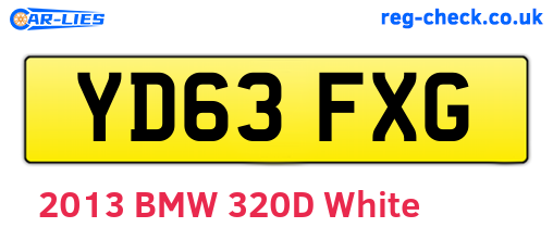 YD63FXG are the vehicle registration plates.
